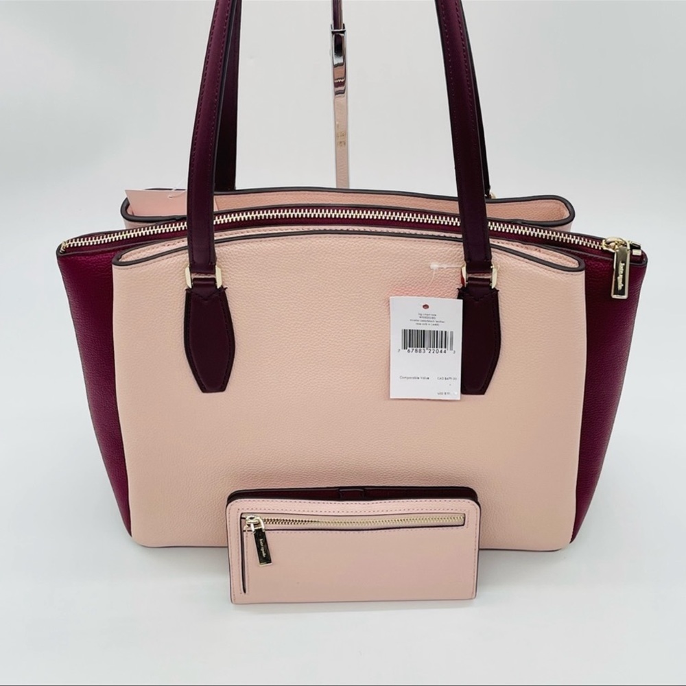 Kate Spade Large Triple Compartment Tote Bag & Darcy Slim Bifold Wallet - Picture 5 of 15